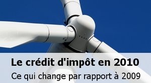 financement d'éolienne et crédit d'impot